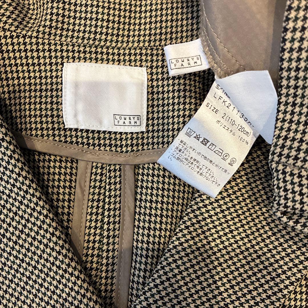 LOWRYS FARM チェック柄スーツ 120cm