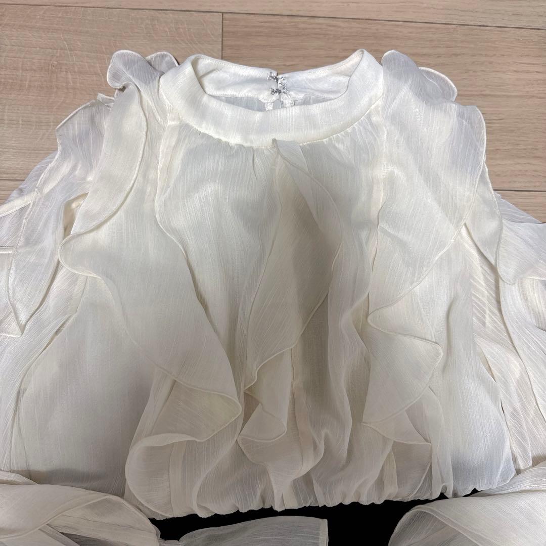 アプワイザーリッシェ　ショルダーフリルドッキングワンピース　新作　美品