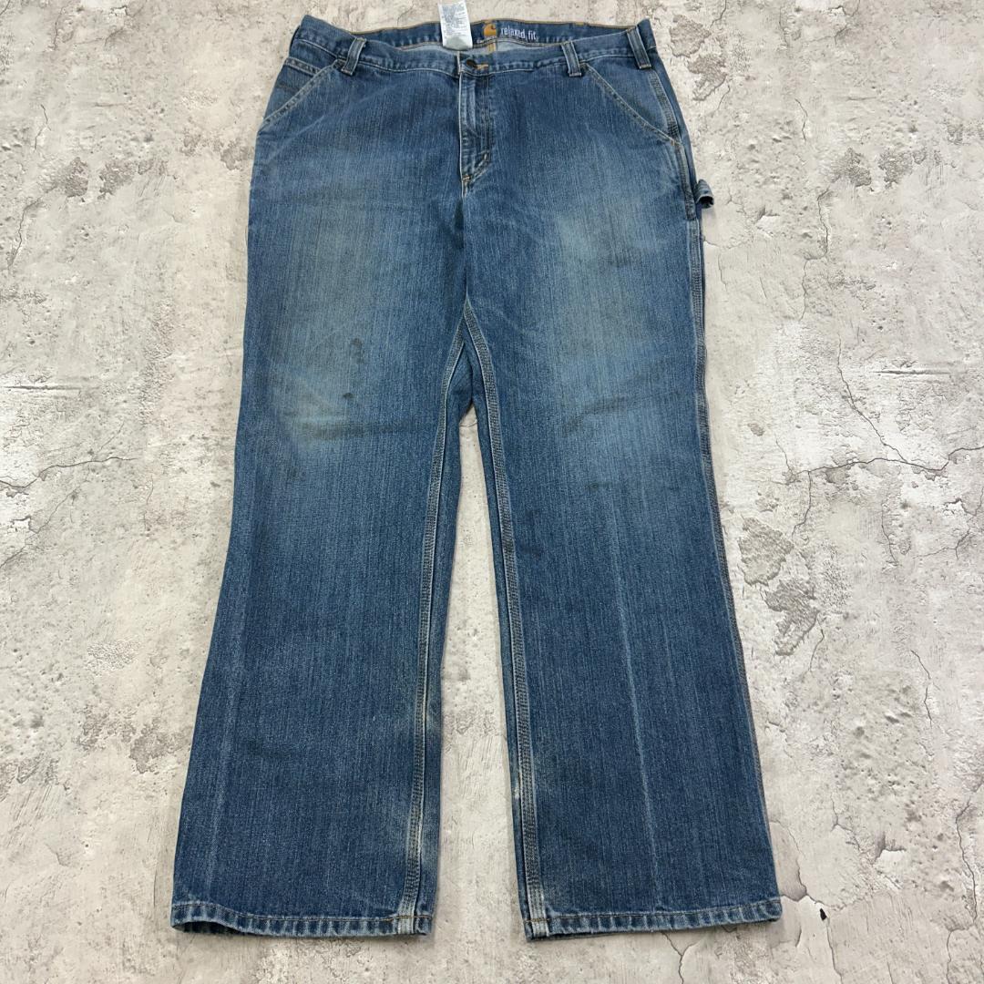 と*ん様 カーハート　デニムペインターパンツ　リラックスフィット　古着　インディ