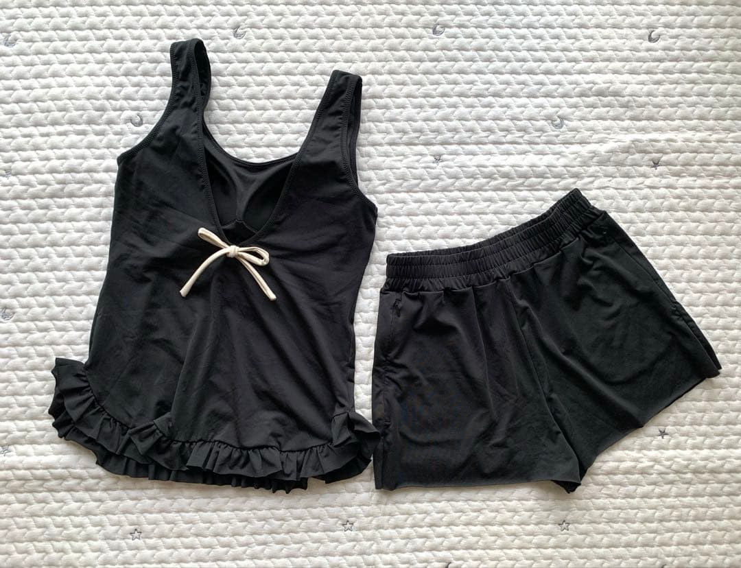 yori ヨリ バックリボンノースリーブ・ショートパンツ2点セット【36】