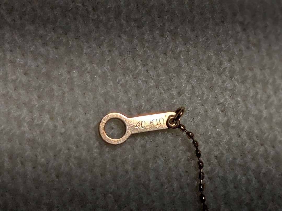 ​【4℃】K10ピンクゴールド ハートネックレス（正規刻印あり）