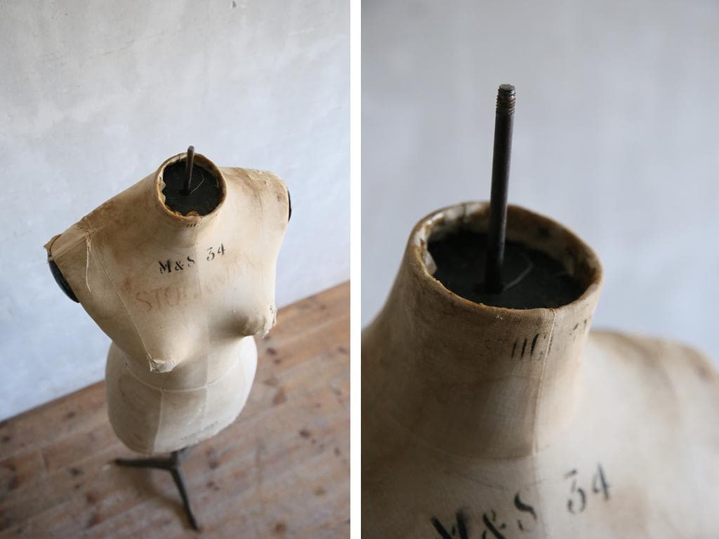 フランスアンティークSTOCKMANストックマン製トルソー/マネキン80-203