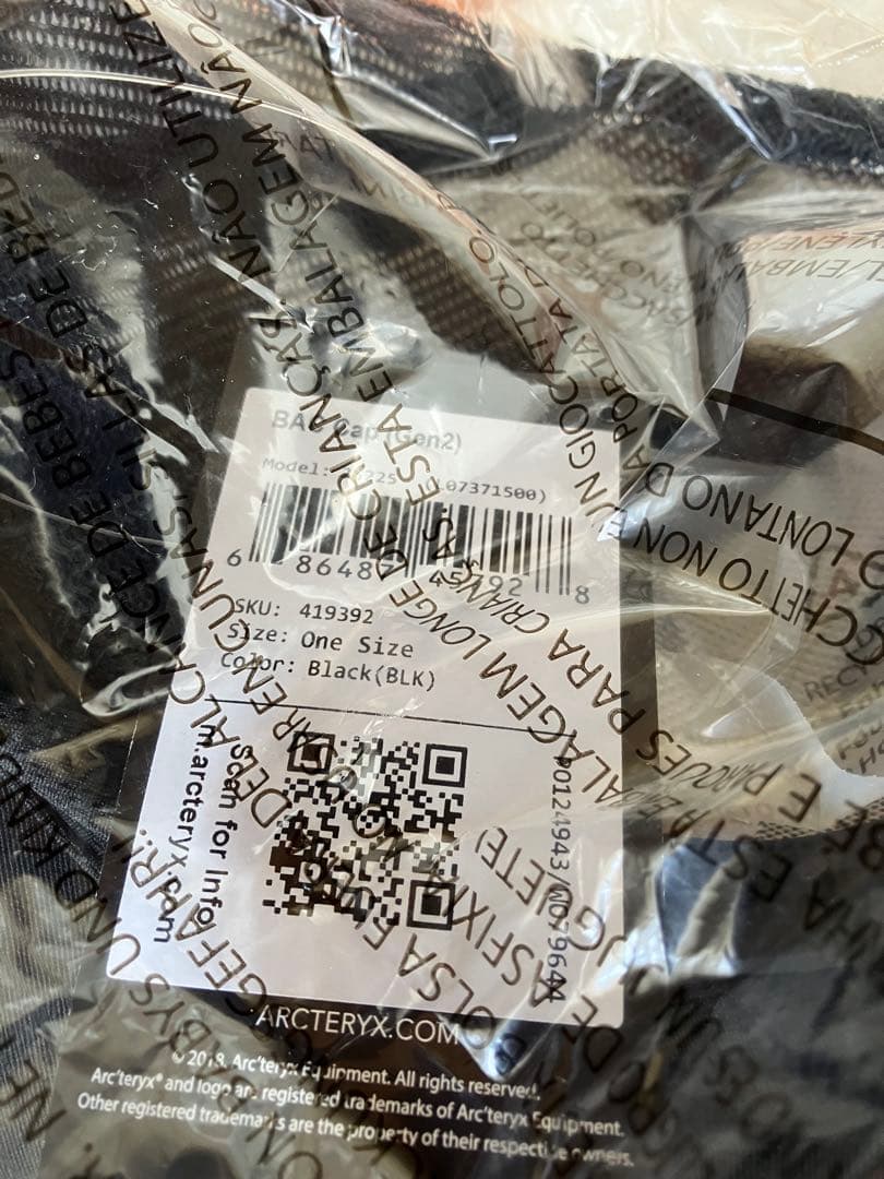 新品未使用　Arc’teryx leaf B.A.C. CAP BLACK