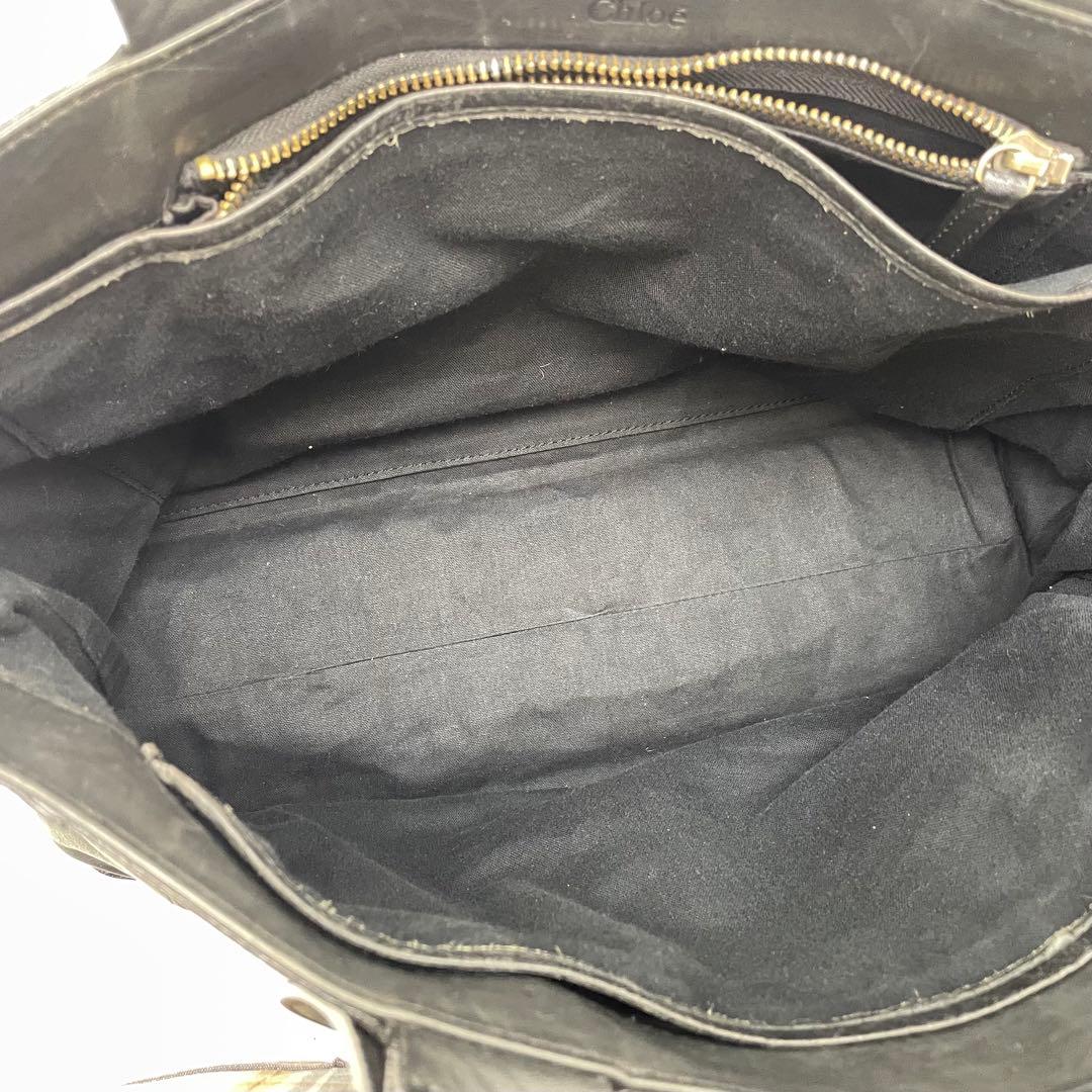 クロエ トート ビジネスバッグ 革 黒 フォーマル FP497