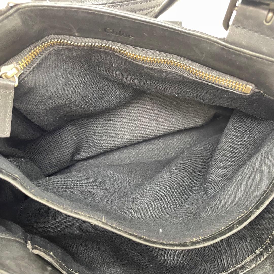 クロエ トート ビジネスバッグ 革 黒 フォーマル FP497