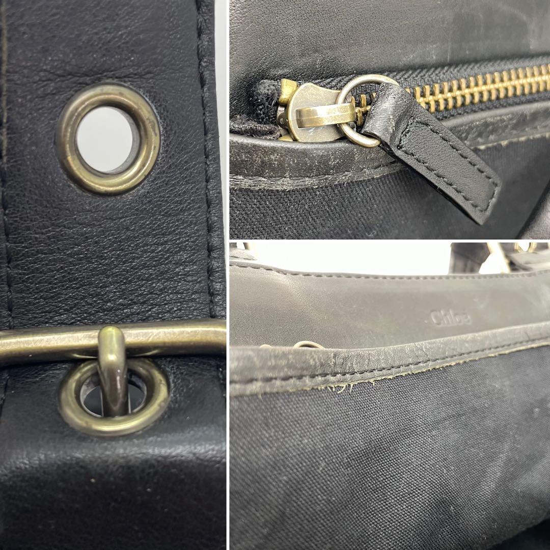 クロエ トート ビジネスバッグ 革 黒 フォーマル FP497