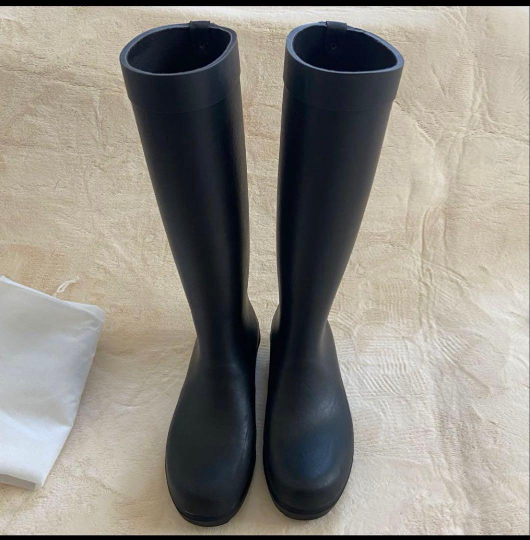 美品AIGLE最上位モデル レインブーツ ミリカ 23.5 ブラック