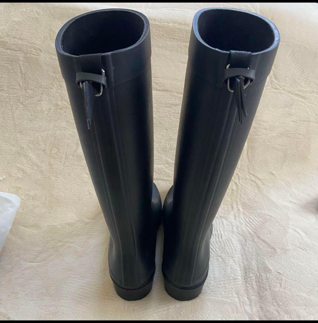 美品AIGLE最上位モデル レインブーツ ミリカ 23.5 ブラック