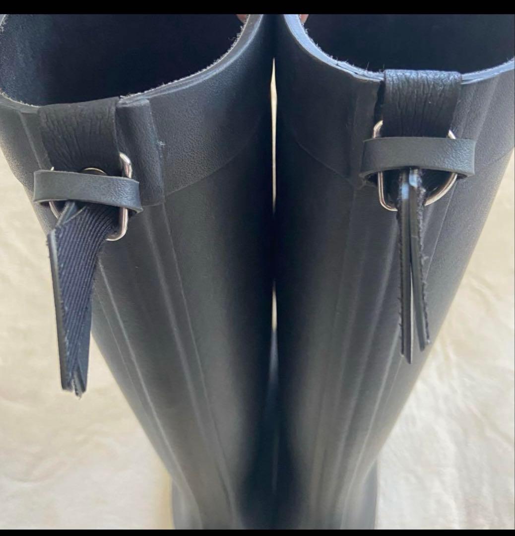 美品AIGLE最上位モデル レインブーツ ミリカ 23.5 ブラック