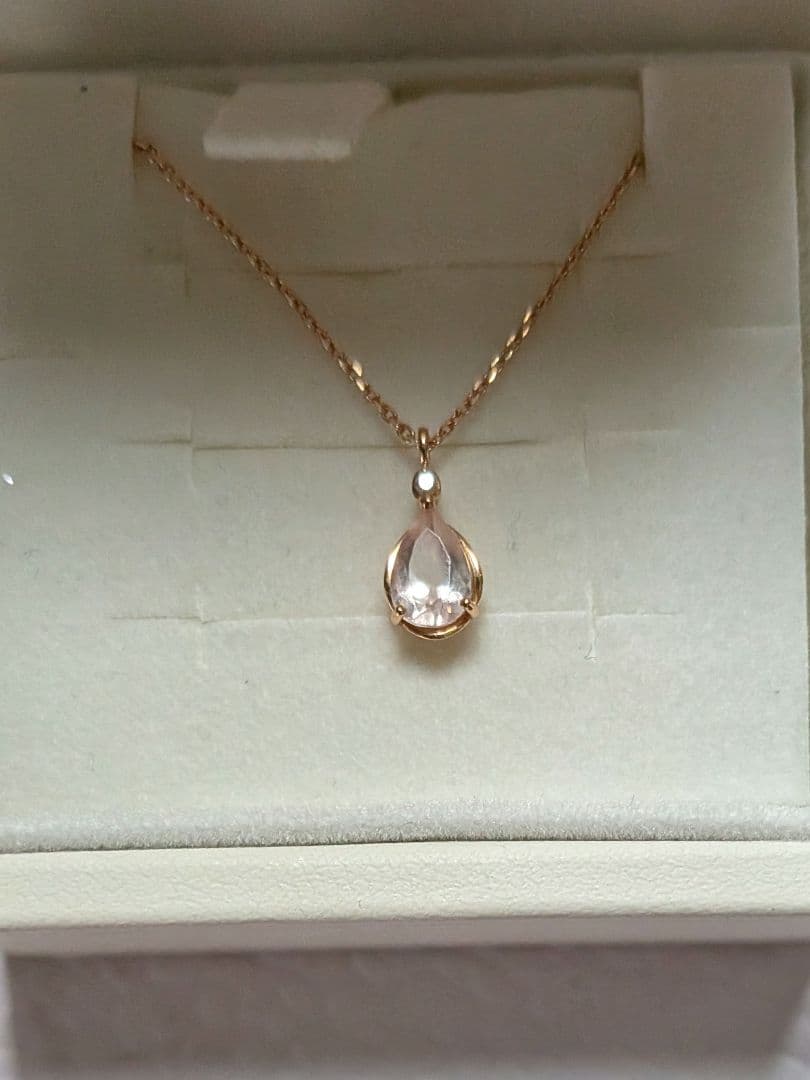 ふじ♪箱なし、4C ストーンネックレス✨️フェミニン好きな方に♪美品✨️