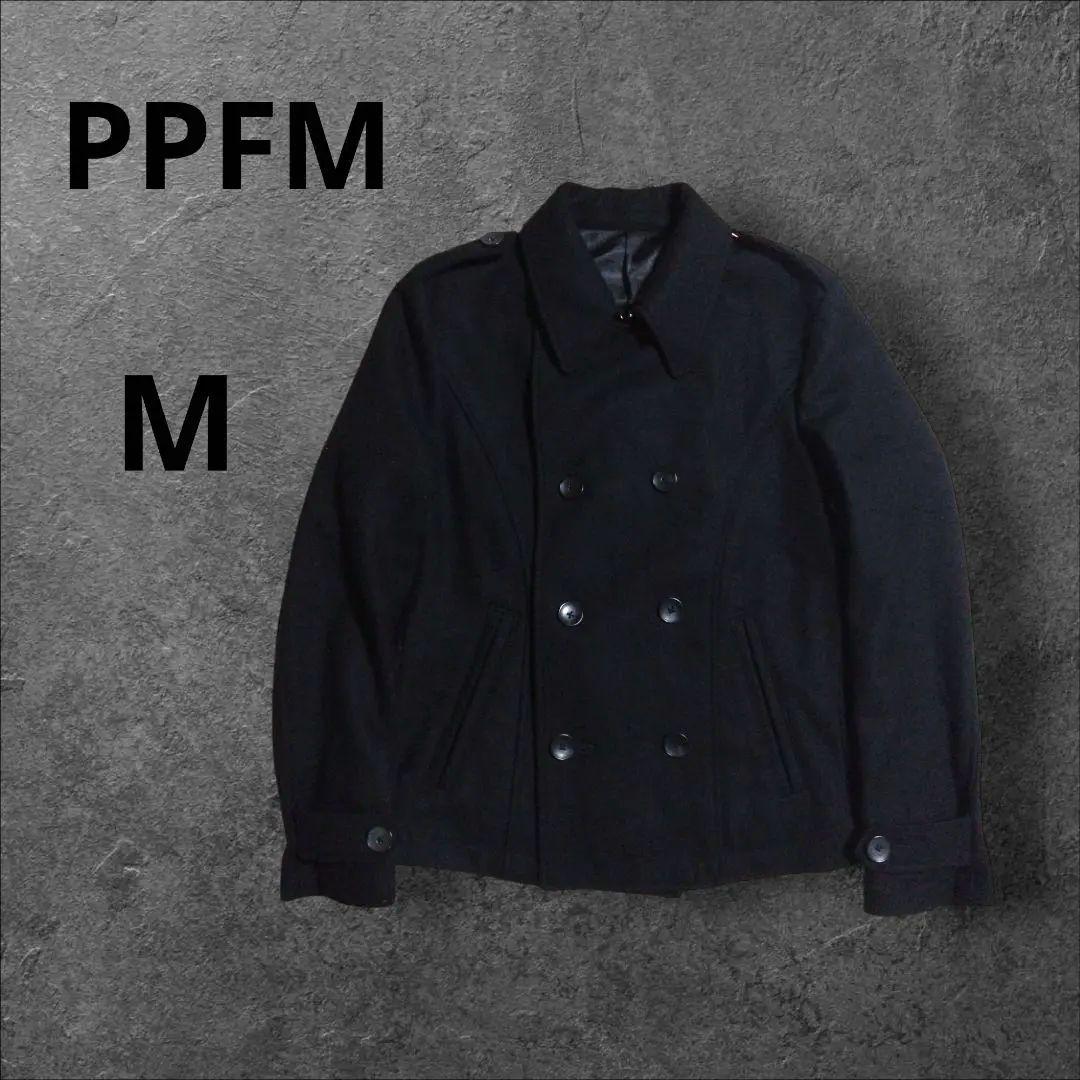 PPFM　Pコート　黒　M　綺麗　ウール　替えボタンあり　00's　y2k