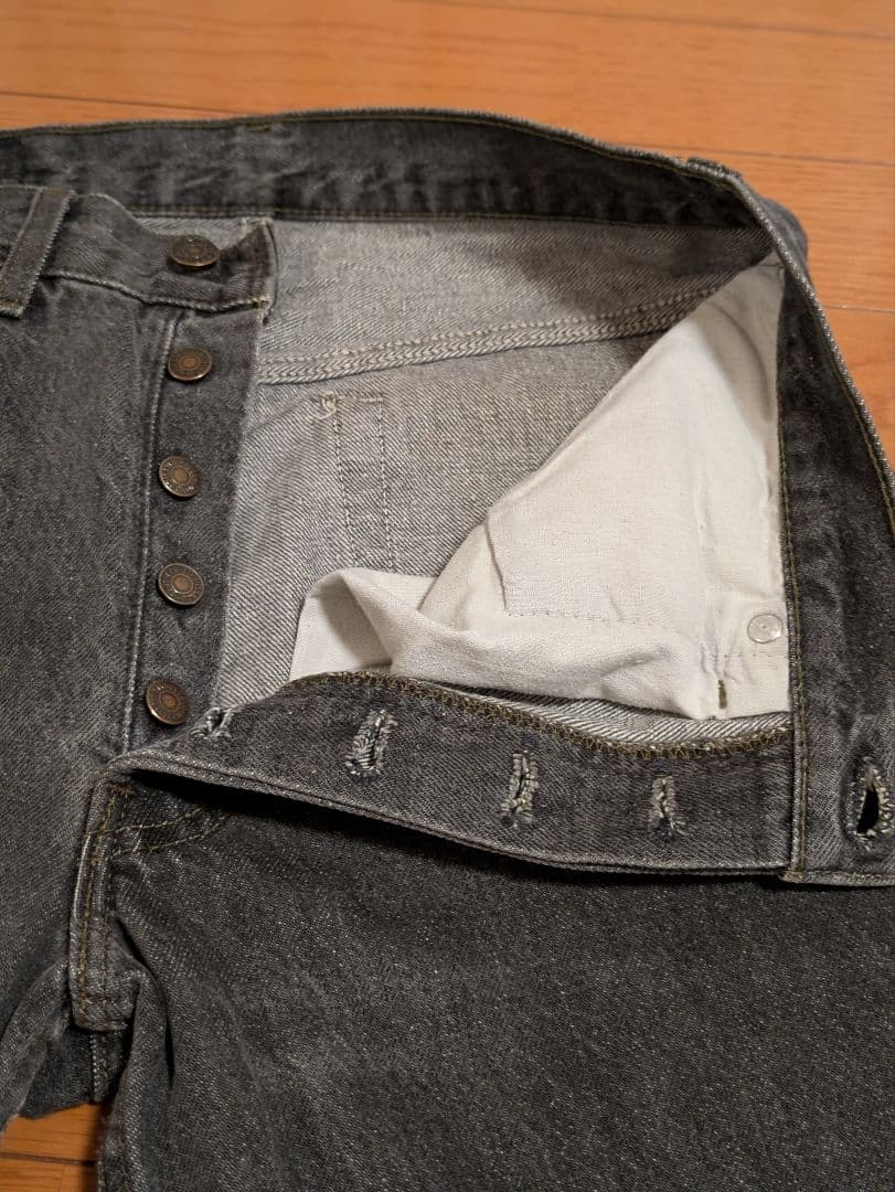 USA Levi's 501 赤文字 先染めブラックデニム W31 L36
