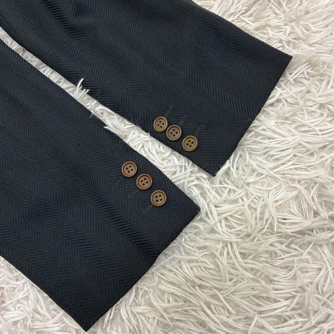 GIORGIO ARMANI ヘリンボーン　黒タグ　80s 90s ダブルスーツ