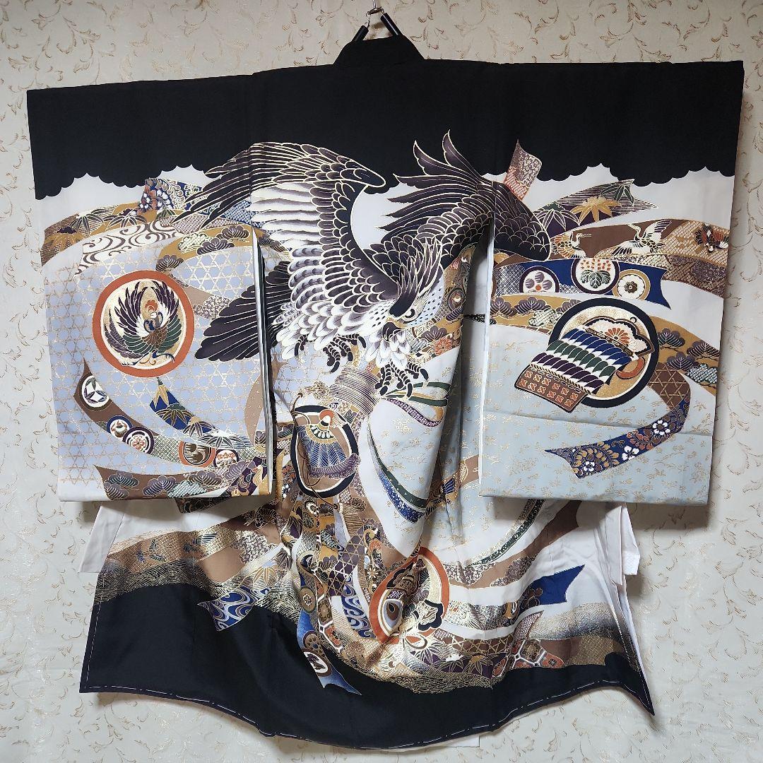 (t-93)#132 (保管品) 正絹 男児 お宮参り きもの