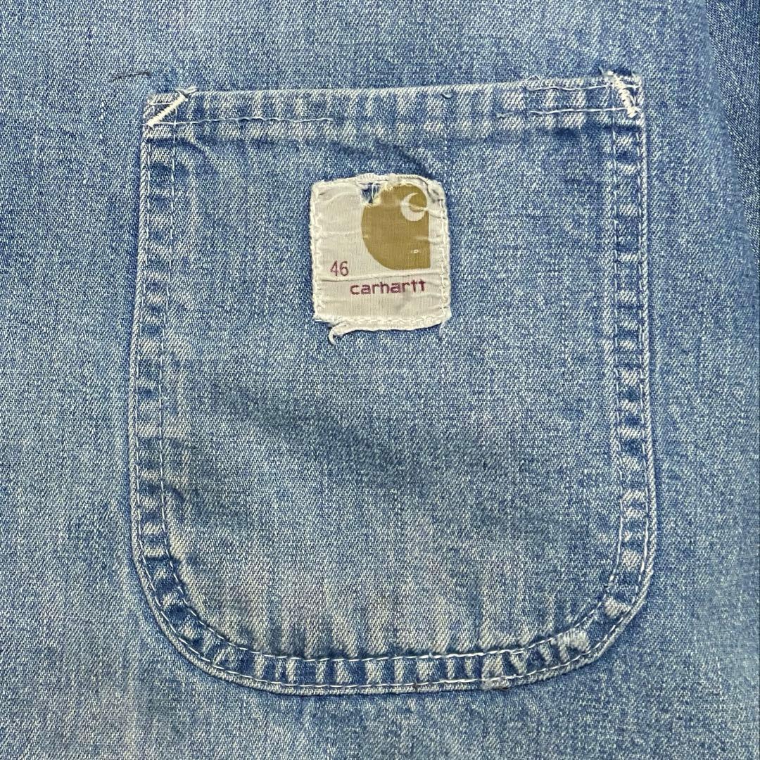 激レア 60-70s 鬼フェード Carhartt デニム製ミシガンチョアコート