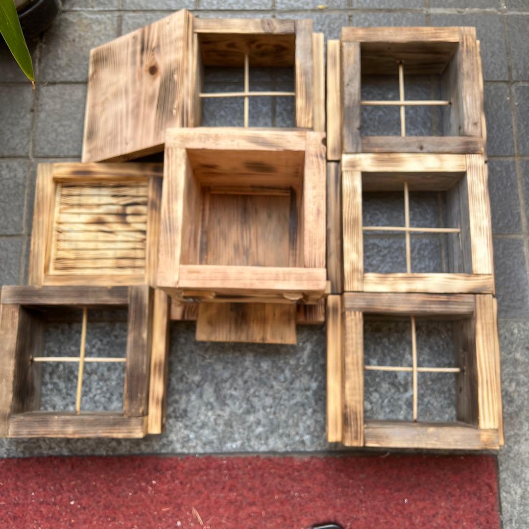 日本ミツバチ重箱式巣箱　手作り　6段　　　505