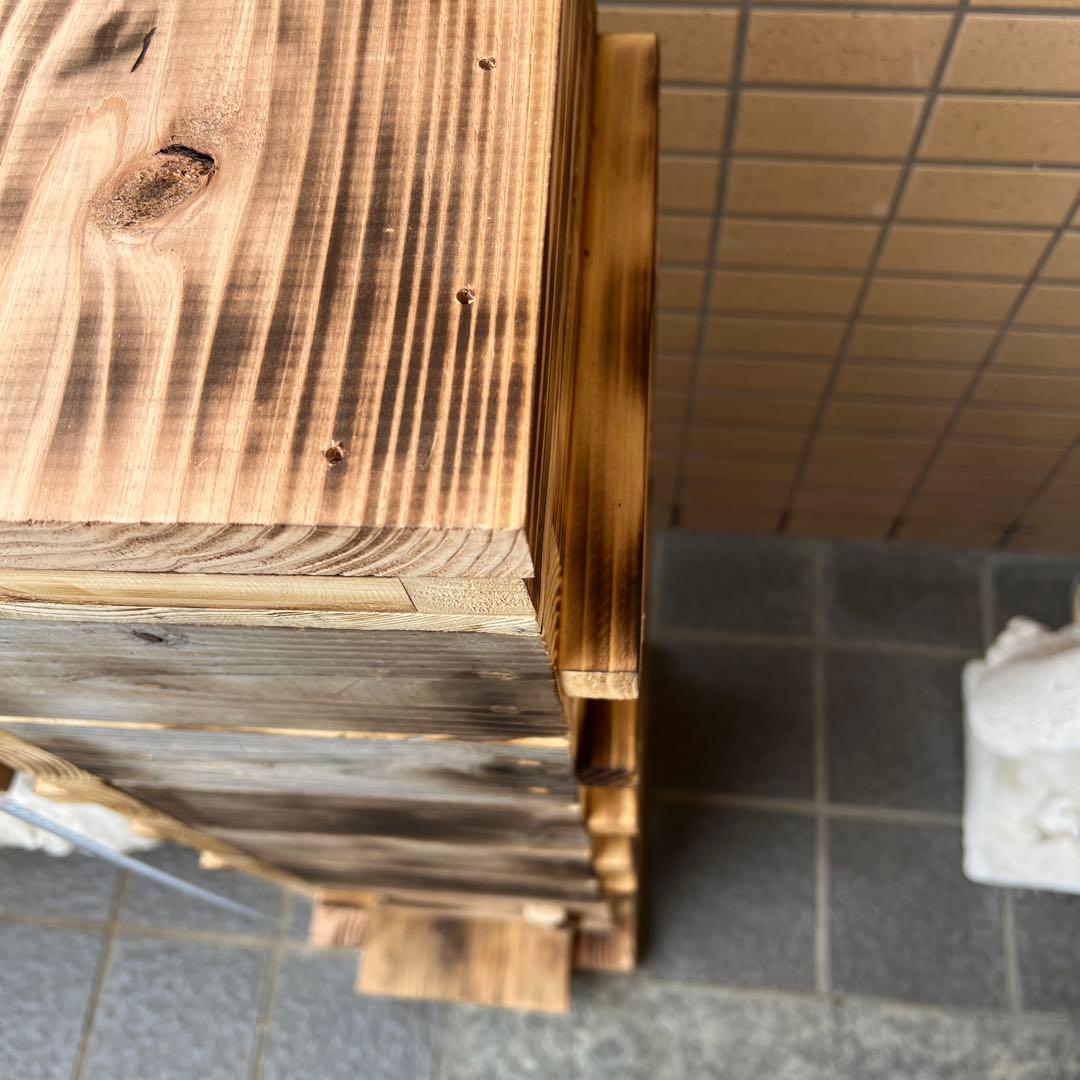 日本ミツバチ重箱式巣箱　手作り　6段　　　505