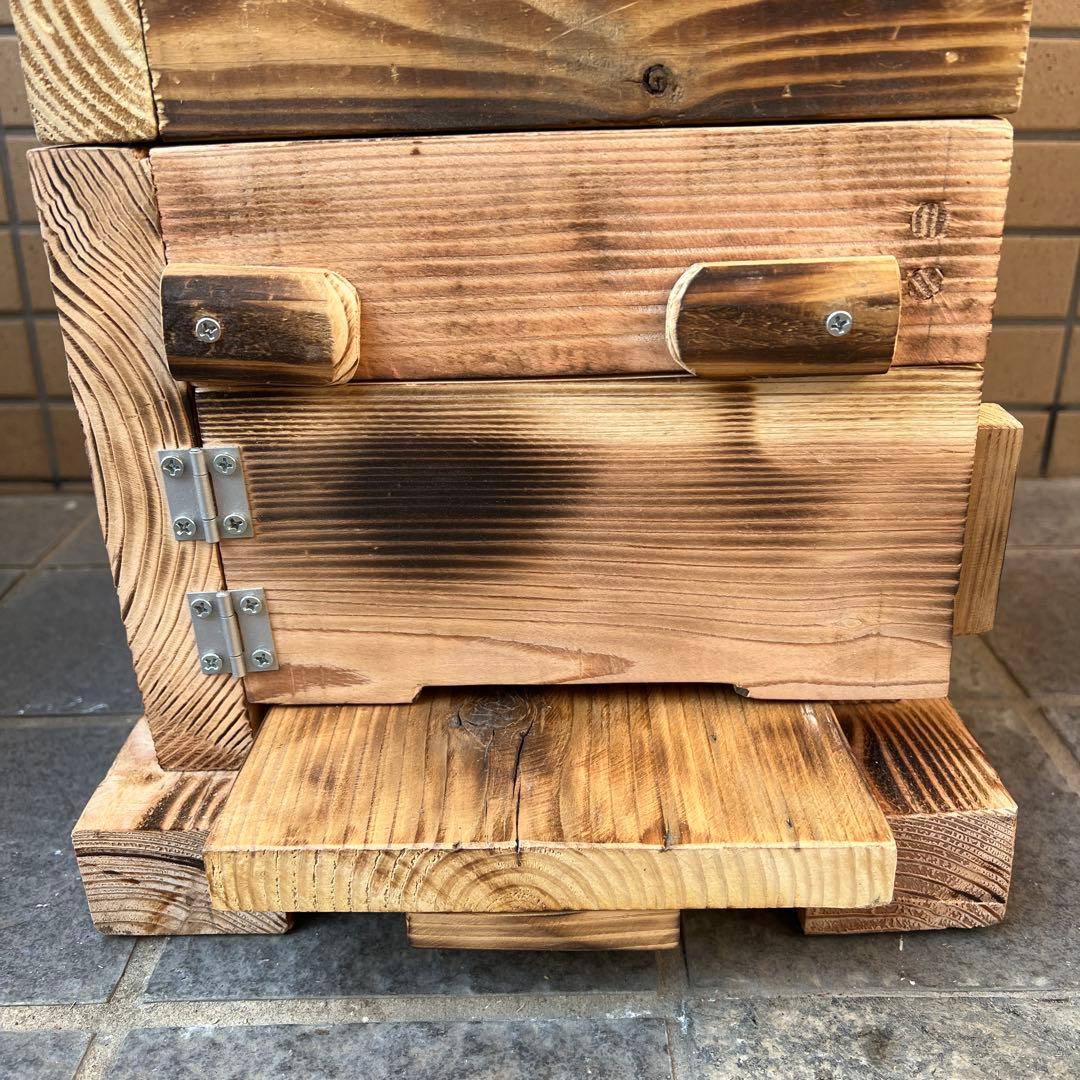 日本ミツバチ重箱式巣箱　手作り　6段　　　505