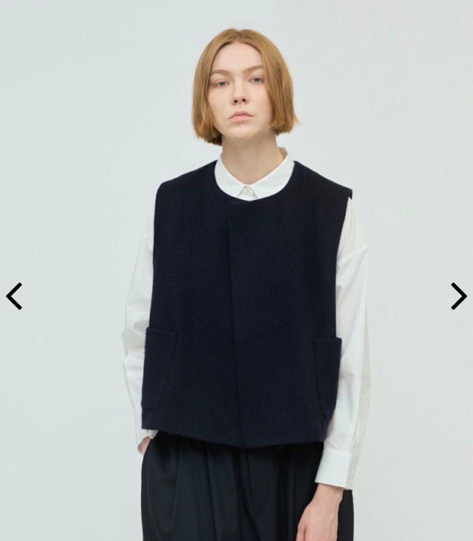 ミズイロ インド ポケット付きシンプルベスト グレー