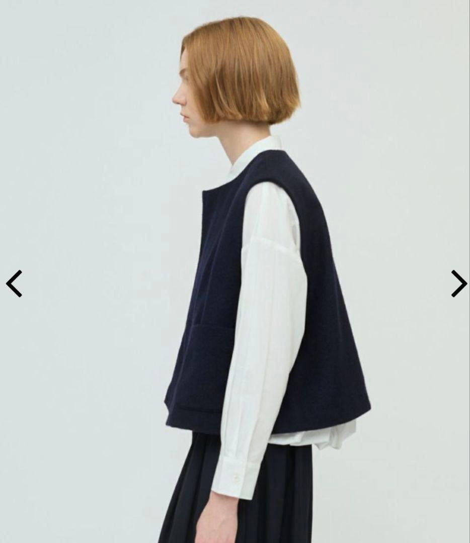 ミズイロ インド ポケット付きシンプルベスト グレー