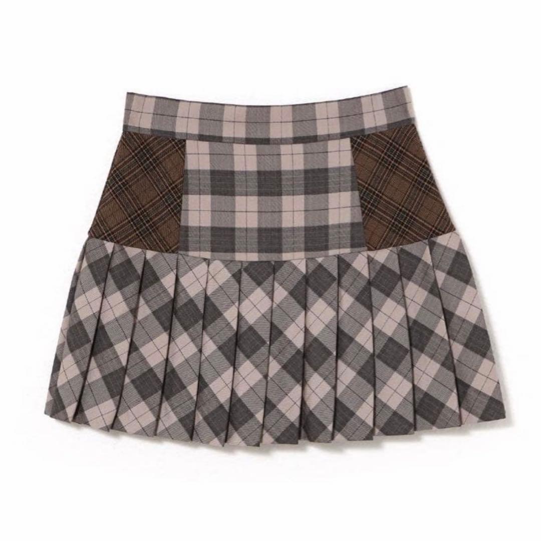 い*み様 正規品 Coco check pleats skirt andmary