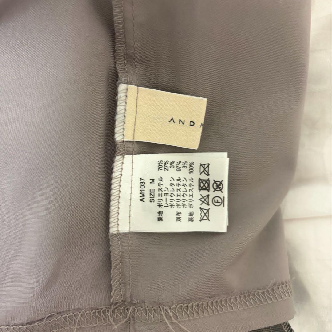 い*み様 正規品 Coco check pleats skirt andmary