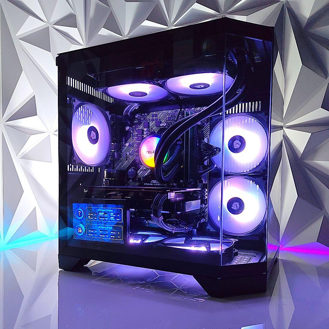 新品【ゲーミングライフを彩るPC】デスクトップパソコン／ブラック 黒／光る