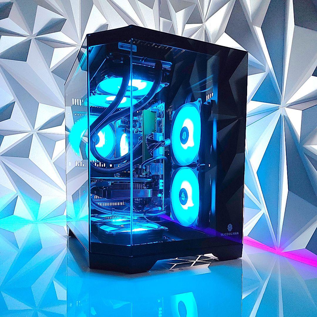 新品【ゲーミングライフを彩るPC】デスクトップパソコン／ブラック 黒／光る