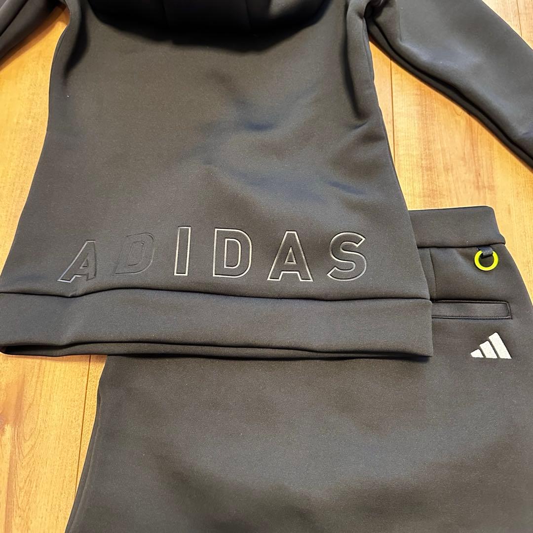 ダンボールニット セットアップ　長袖　フード　スカート　春秋　パーカー　ブラック