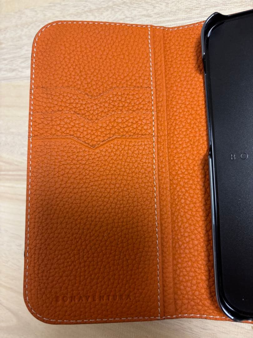 BONAVENTURA iPhone15ケース　ブラウンレザーフリップケース