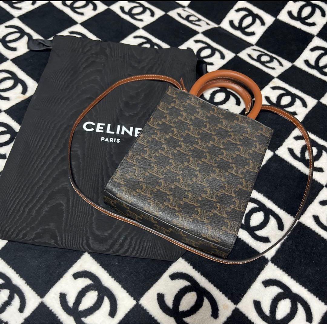 CELINE ミニショルダーバッグ ブラウン