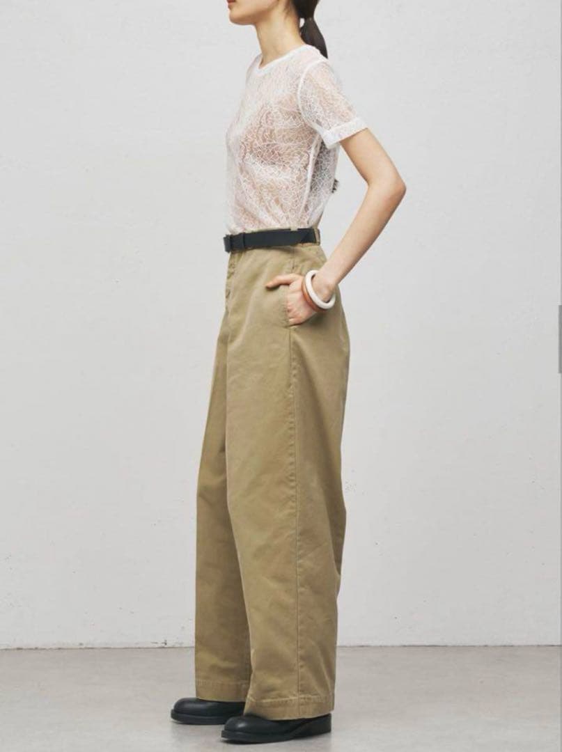 GEMINI ワイドシルエット　チノパン　ウィムガゼット　36 ベージュ　1
