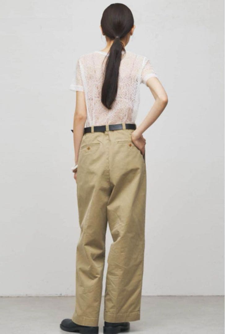GEMINI ワイドシルエット　チノパン　ウィムガゼット　36 ベージュ　1