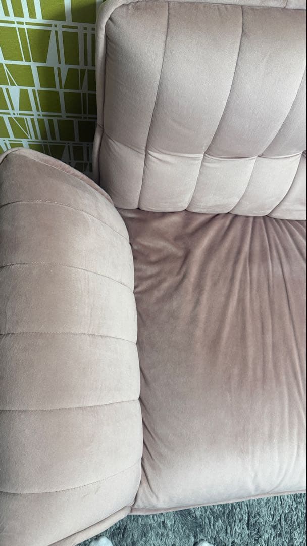 ベロアカウチソファ 2人掛け リクライニング 14段階 chammy日本製