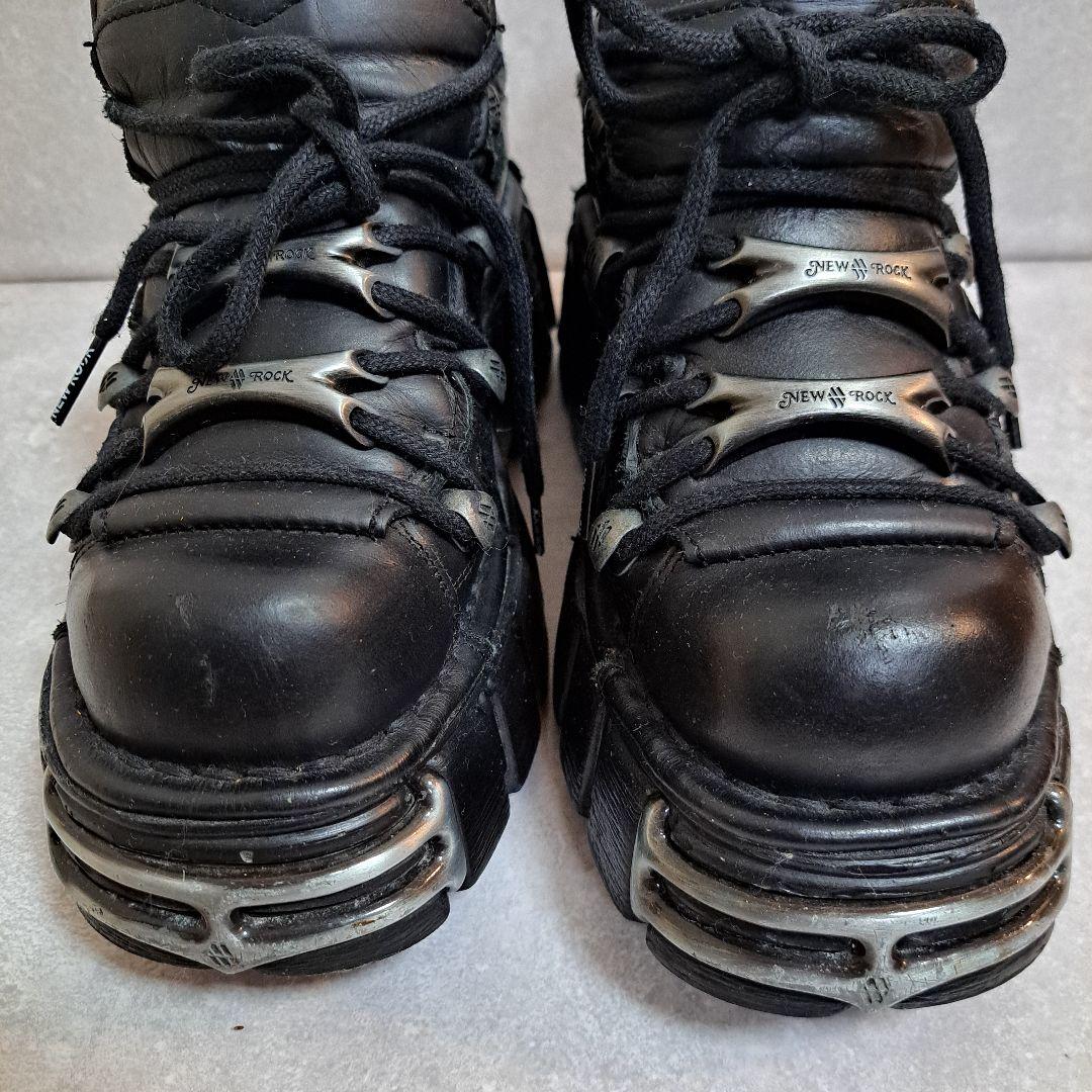 [美品]ニューロック（NEW ROCK）の厚底 ブーツ[本日お得情報あり]