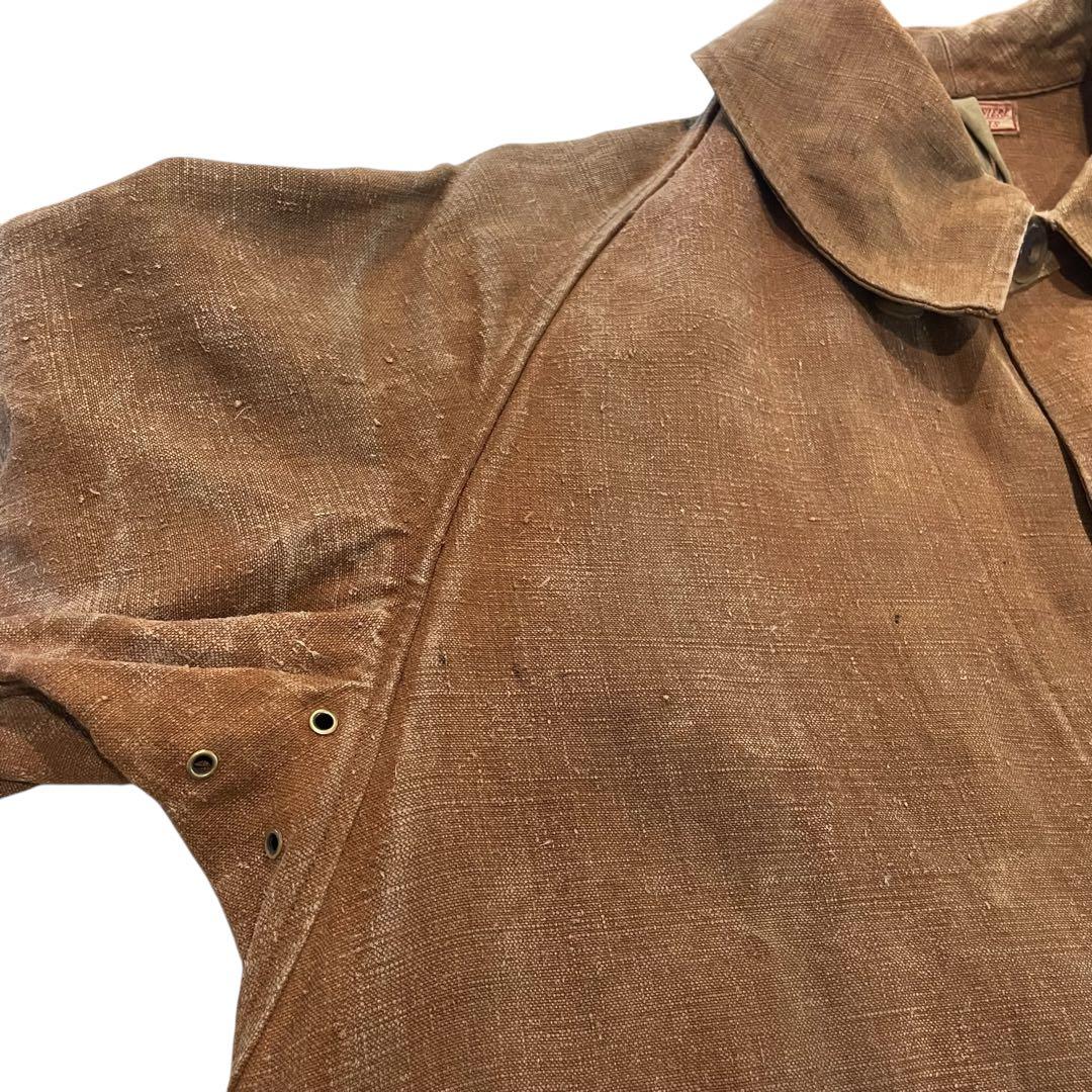 30〜40s ベルジャルディニエールリネンコートBELLEJARDINIERE