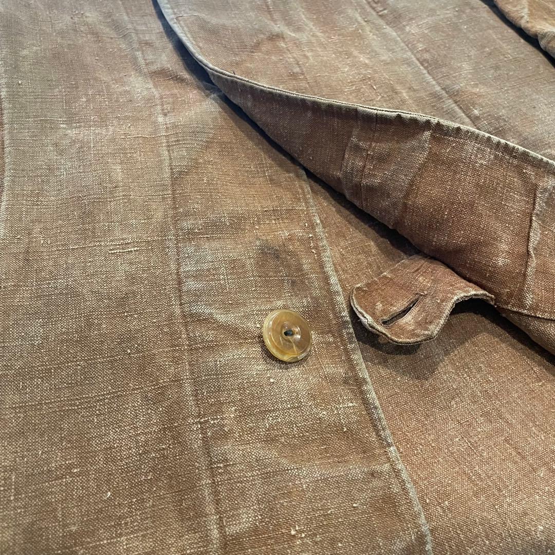 30〜40s ベルジャルディニエールリネンコートBELLEJARDINIERE