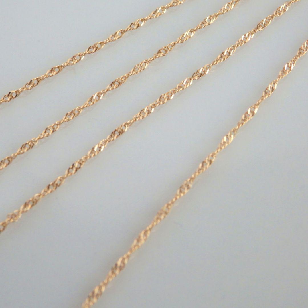 イサム　k18ネックレス　スクリューチェーン　約1㎜幅　つけっぱなし