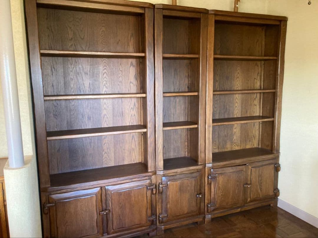 さっちゃん専用③特注オーク材本棚　100年本棚 W48cm