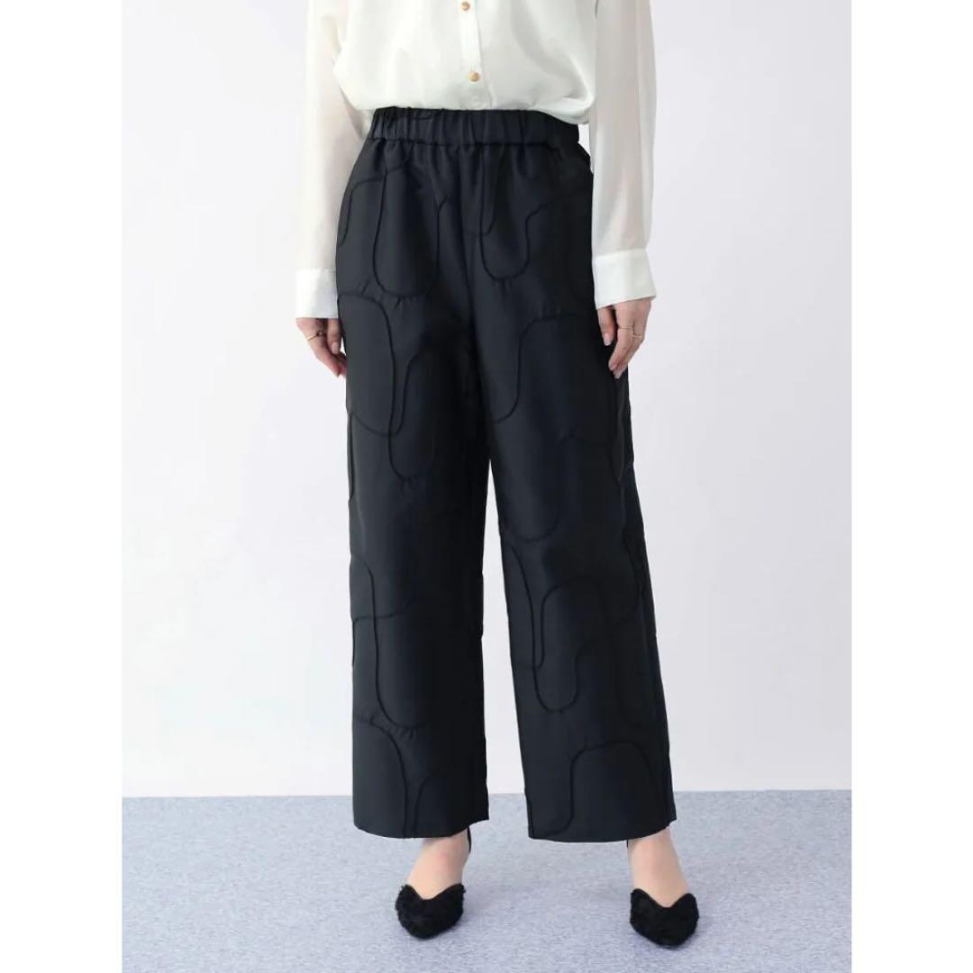 【新品】Aga ジオメトリックラインパンツ （ブラック）定価22000円