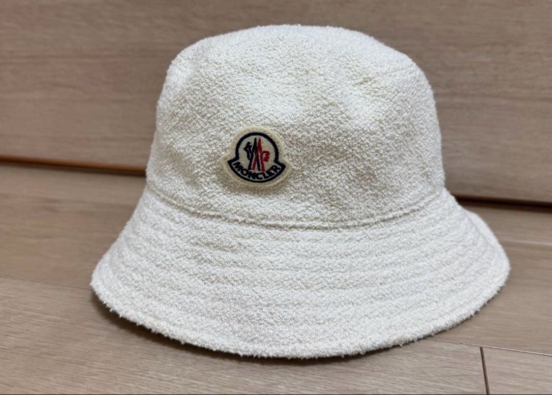 モンクレール　MONCLER バケット　ハット　白　ホワイト　M 帽子　キャップ