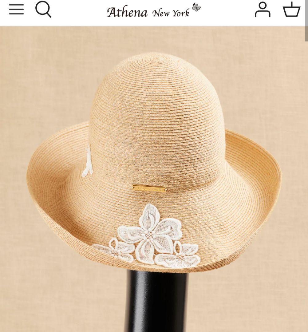 athena newyork Amanda バタフライ 麦わら帽子