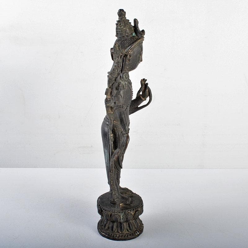 仏教美術　古銅　チベット仏　仏像　置物　M　R4347