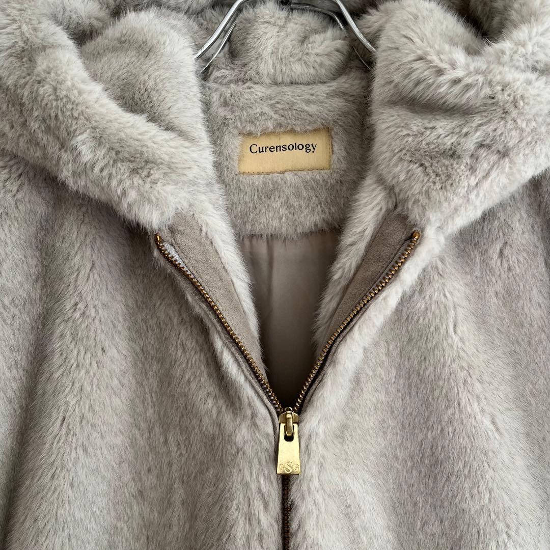 定価3.74万 カレンソロジー ミンクライクファーベスト ライトグレー 上質