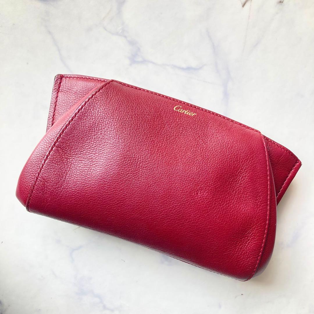 極美品 Cartier ドゥカルティエ クラッチバッグ トリヨンレザー
