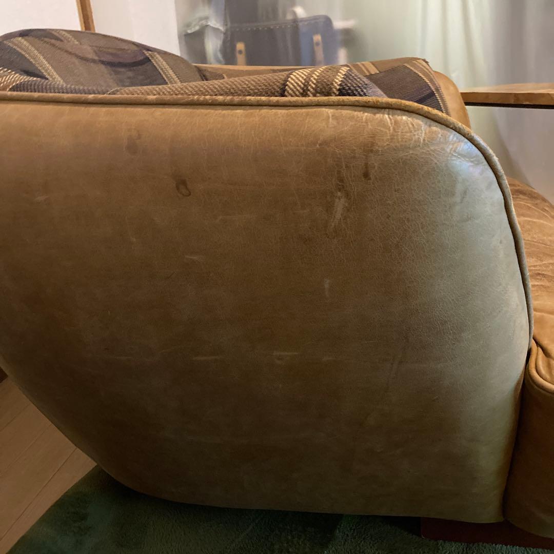 クラッシュゲート★ヴィンテージ風1人掛けソファ★破れアリ