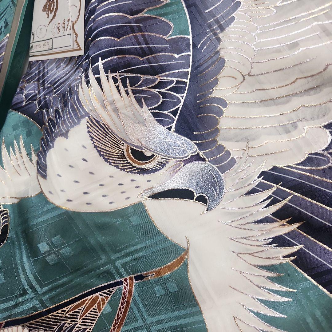 #3-028 正絹 男児 お宮参り きもの 保管品 ヤケあり