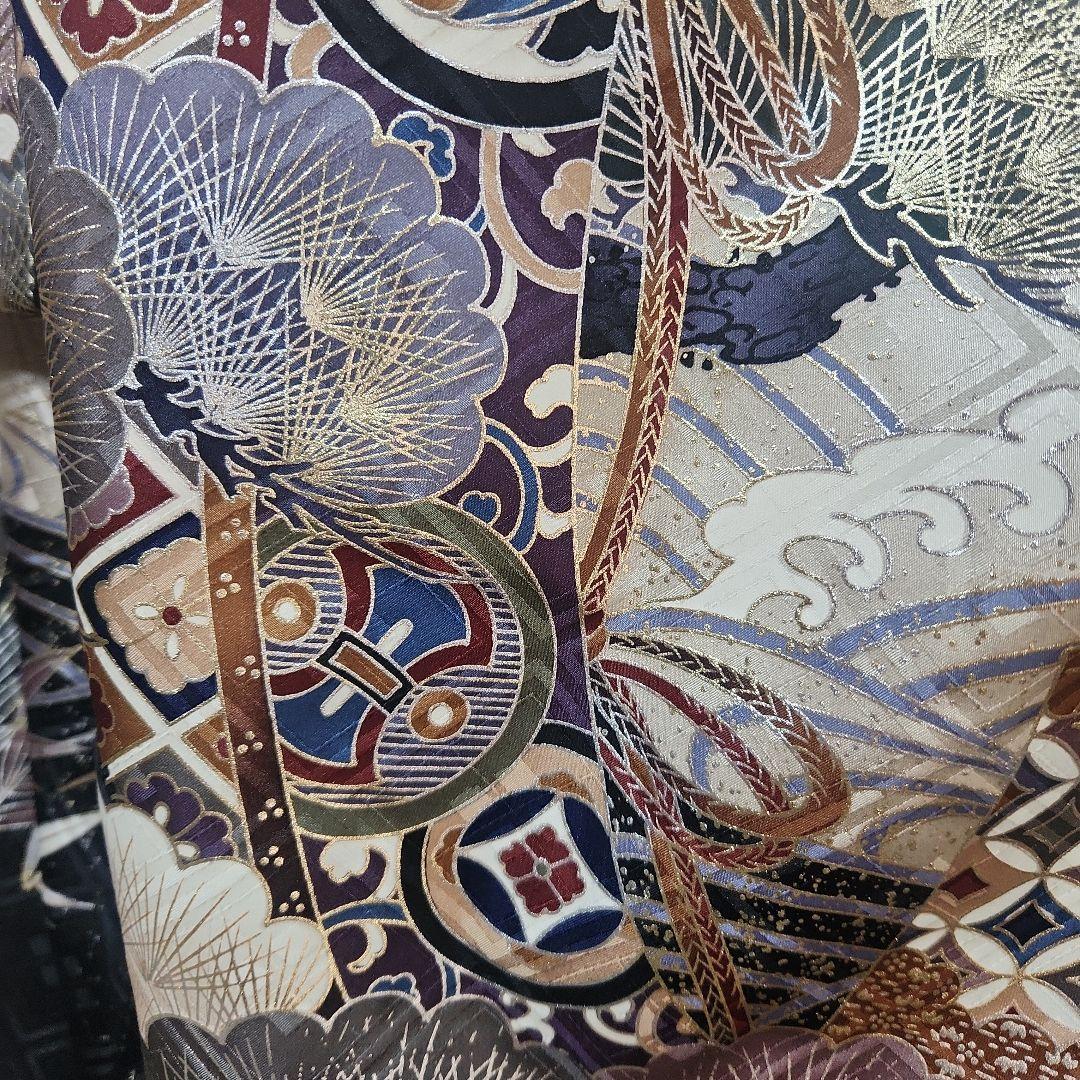 #3-028 正絹 男児 お宮参り きもの 保管品 ヤケあり