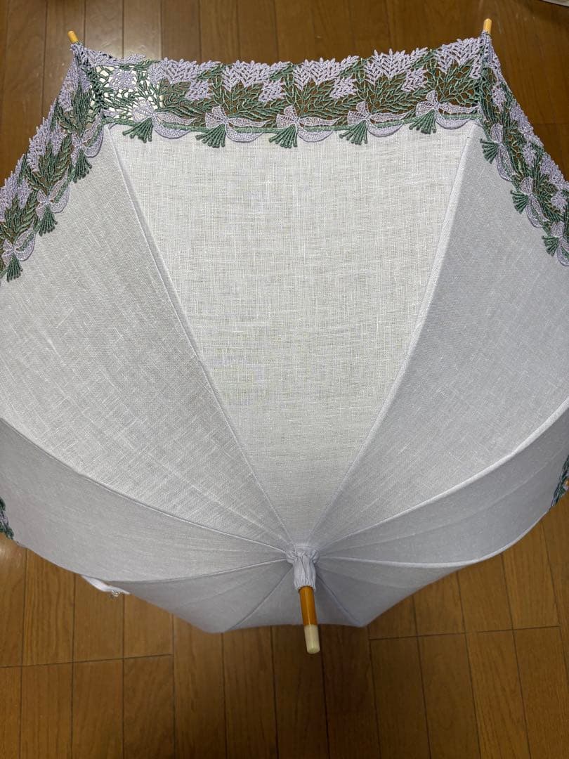 完売品 近沢レース ラベンダー刺繍付き日傘