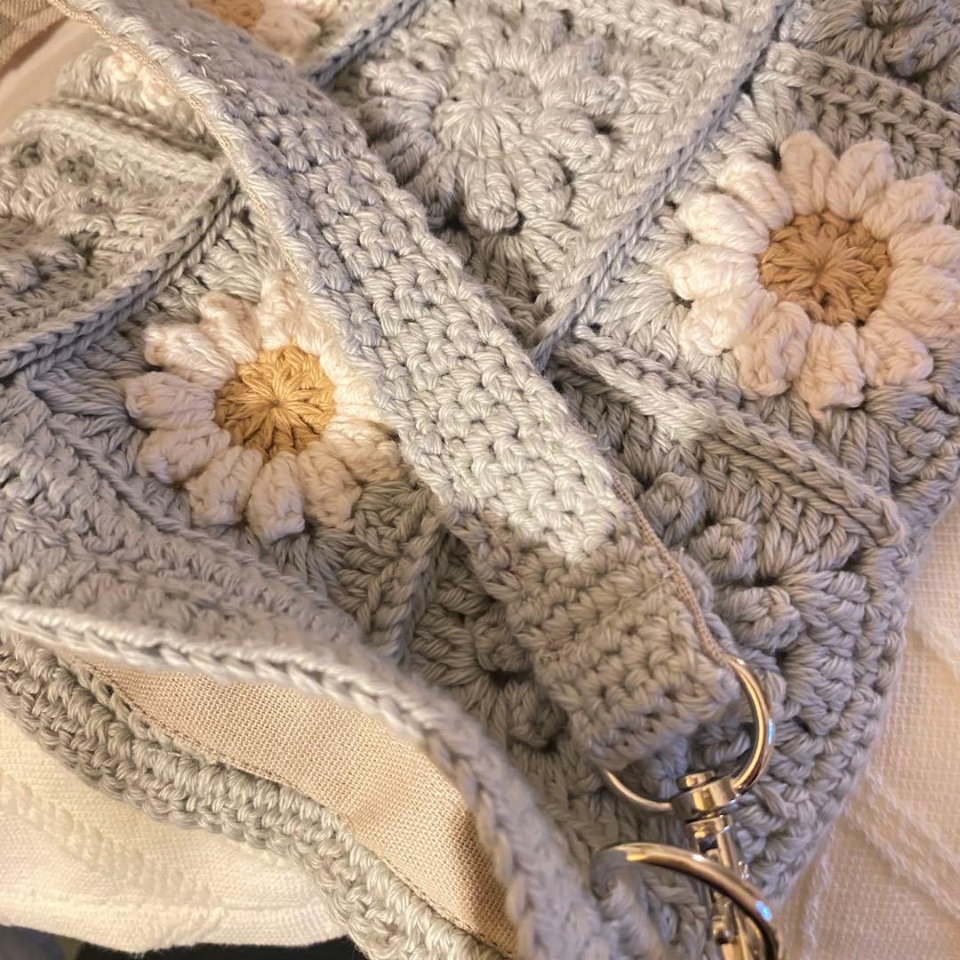 モチーフ編みショルダーバッグ